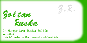 zoltan ruska business card