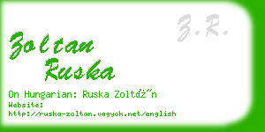 zoltan ruska business card